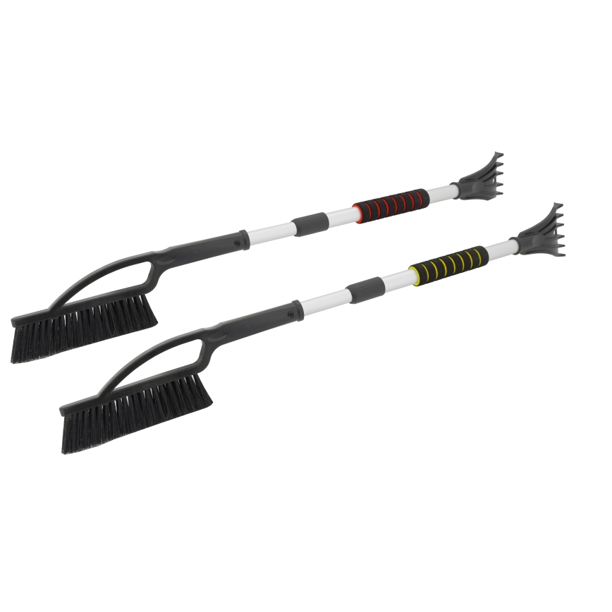 Teleszkópos jégkaparó autóhoz seprűvel, 120 cm, fekete/fehér