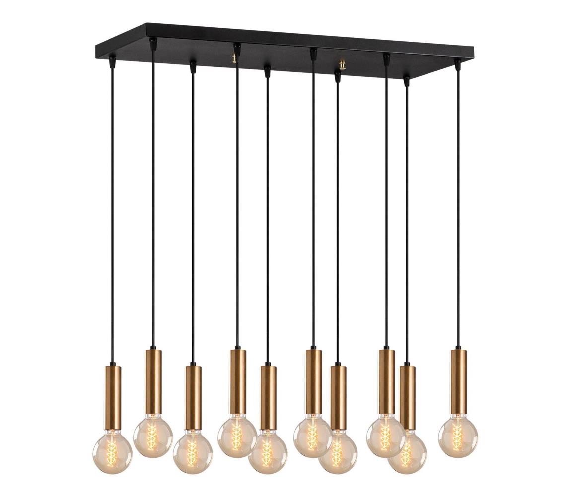 TEMPO kábelcsillár 10x E27/40W/230V, arany 584TTM1331