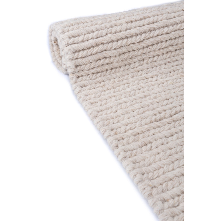 Természetes szőnyeg FIR WOOL 200x300 cm 2600 g/m2 krémszínű