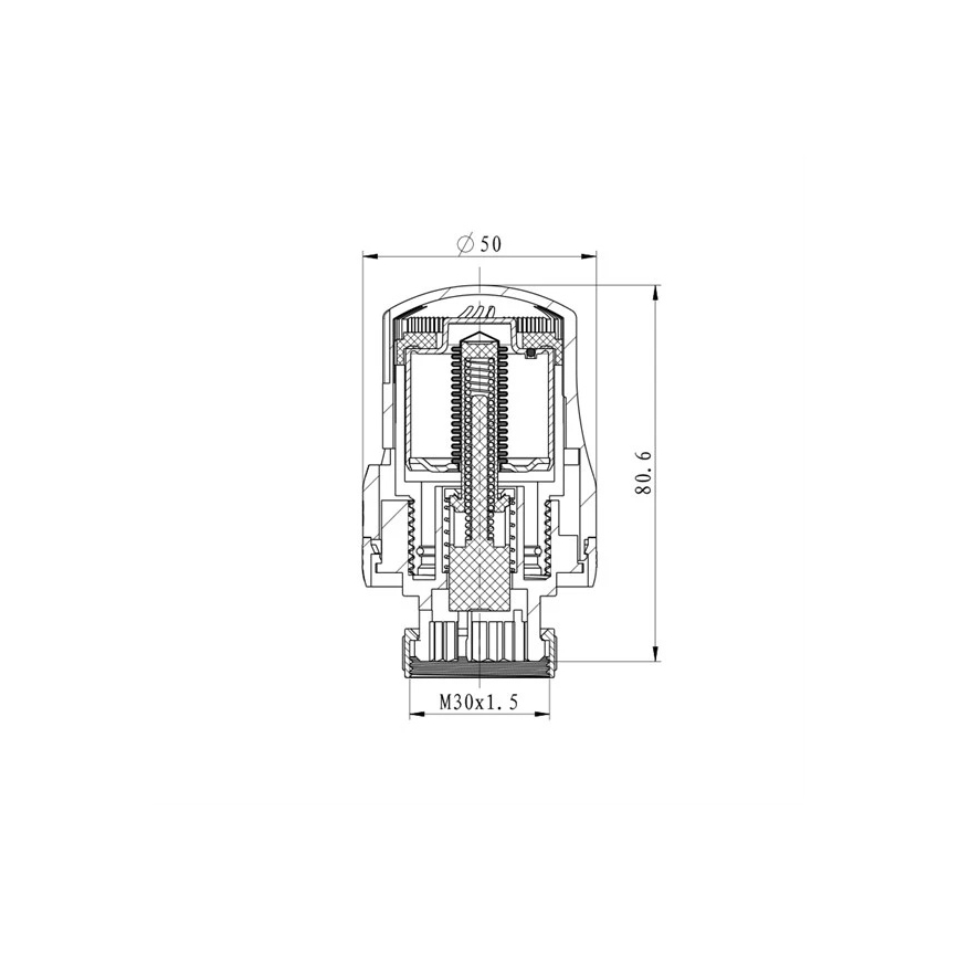 Termosztatikus fej M30x1,5