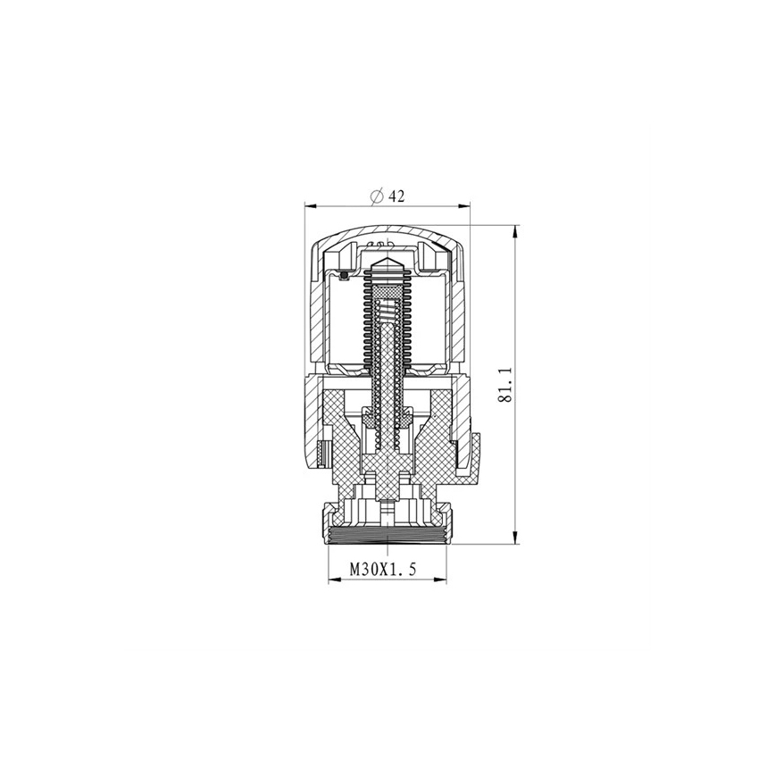 Termosztatikus fej M30x1,5