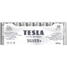 Tesla Batteries - 10 db Alkáli elem AA SILVER+ 1,5V