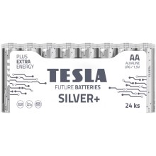 Tesla Batteries - 24 db Alkáli elem AA SILVER+ 1,5V
