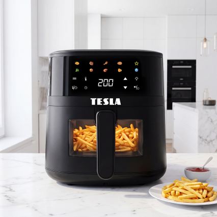 TESLA Electronics AirCook - Forrólevegős fritőz 4,4 l 1450W/230V fekete