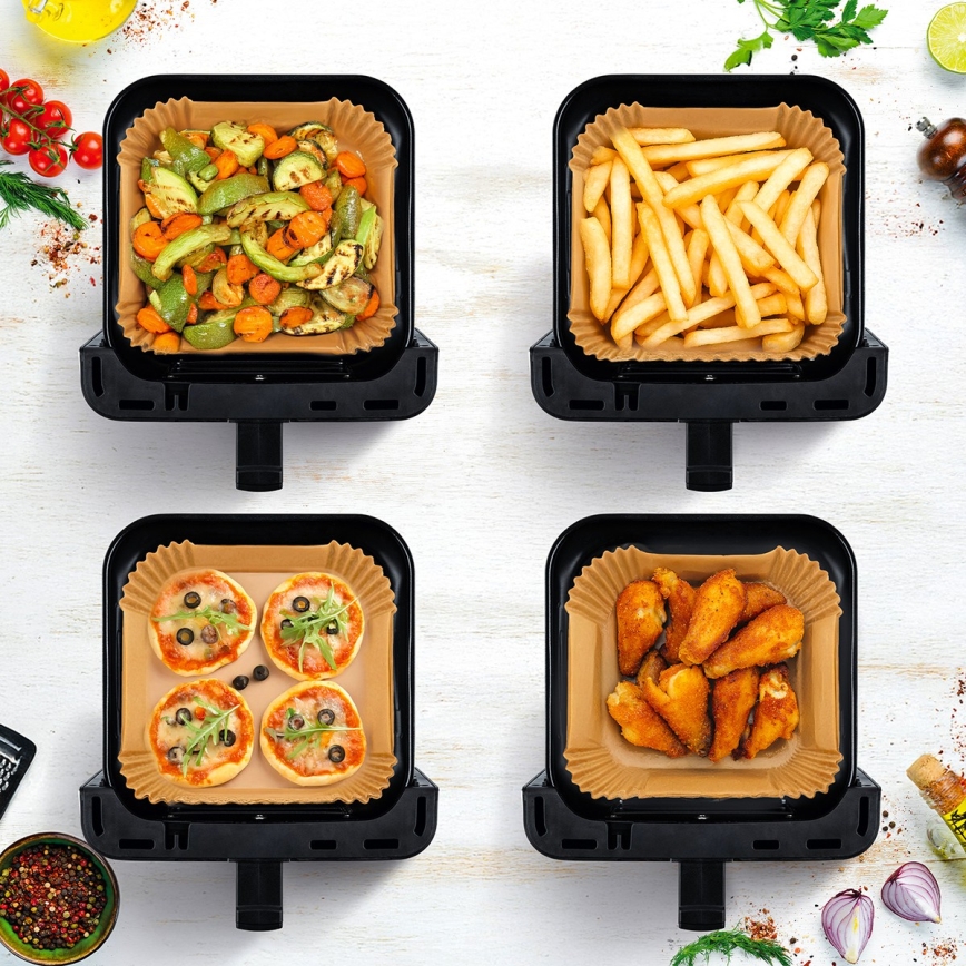 TESLA Electronics AirCook - 6,5 l forrólevegős fritőz 2100 W/230 V, matt króm/fekete