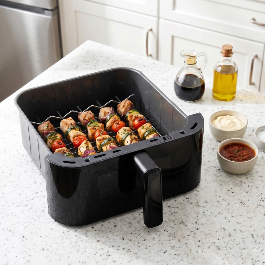 TESLA Electronics AirCook - Háromzónás forrólevegős fritőz 14,5 l 2800W/230V fekete