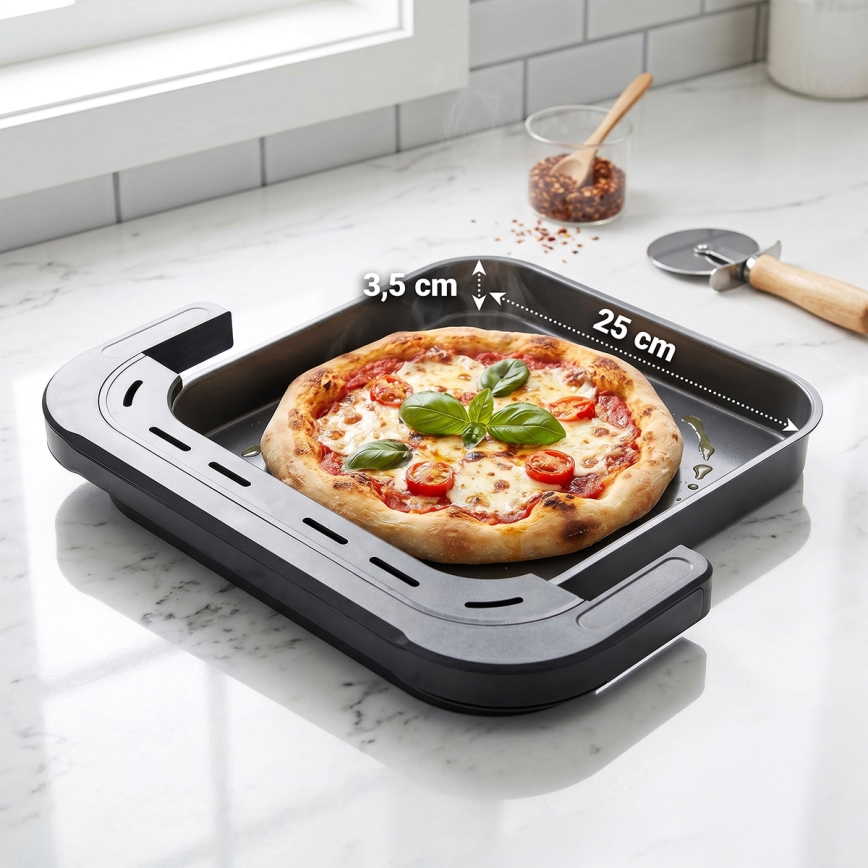 TESLA Electronics AirCook - Háromzónás forrólevegős fritőz 14,5 l 2800W/230V fekete