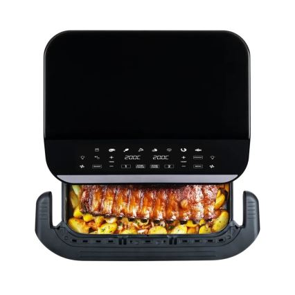 TESLA Electronics AirCook - Multifunkcionális, dupla digitális forrólevegős fritőz 10 l 2400W/230V