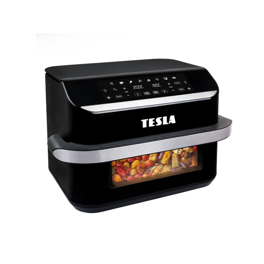 TESLA Electronics AirCook - Multifunkcionális, dupla digitális forrólevegős fritőz 10 l 2400W/230V