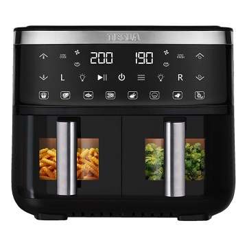 TESLA Electronics AirCook - Multifunkciós dupla digitális forró levegős sütő 7,6 l 2850W/230V