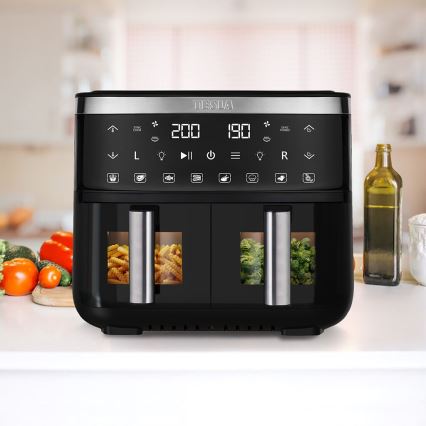TESLA Electronics AirCook - Multifunkciós dupla digitális forró levegős sütő 7,6 l 2850W/230V