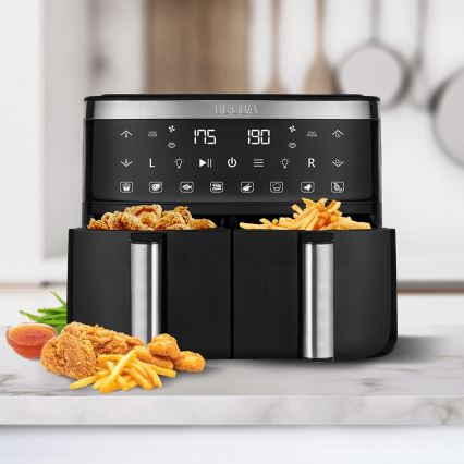 TESLA Electronics AirCook - Multifunkciós dupla digitális forró levegős sütő 7,6 l 2850W/230V