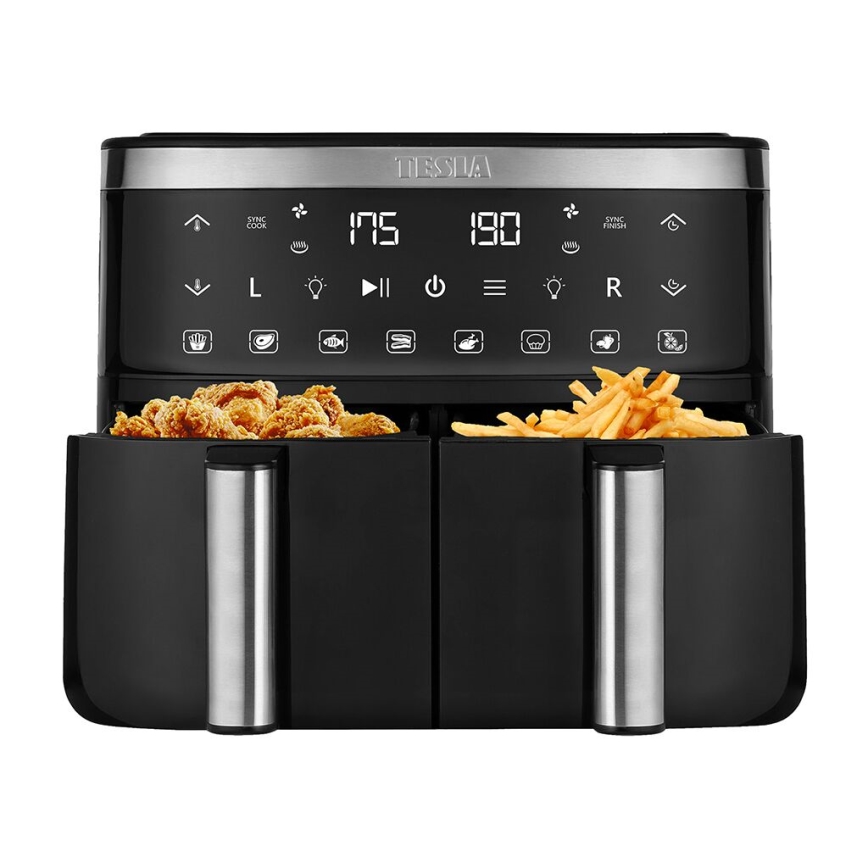 TESLA Electronics AirCook - Multifunkciós dupla digitális forró levegős sütő 7,6 l 2850W/230V