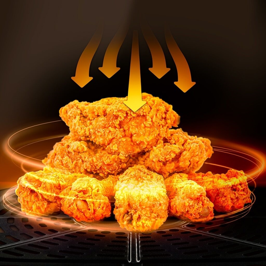 TESLA Electronics AirCook - Többfunkciós digitális forró levegős sütő 7 l 1600W/230V