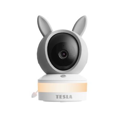 TESLA Electronics Bambino - Okos babamonitor 4 MP 2560p 5V Wi-Fi Tuya szürke/fehér