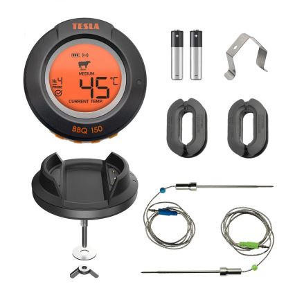 TESLA Electronics Cook - Digitális húshőmérő szondával 0-400 °C 2xAA IP65