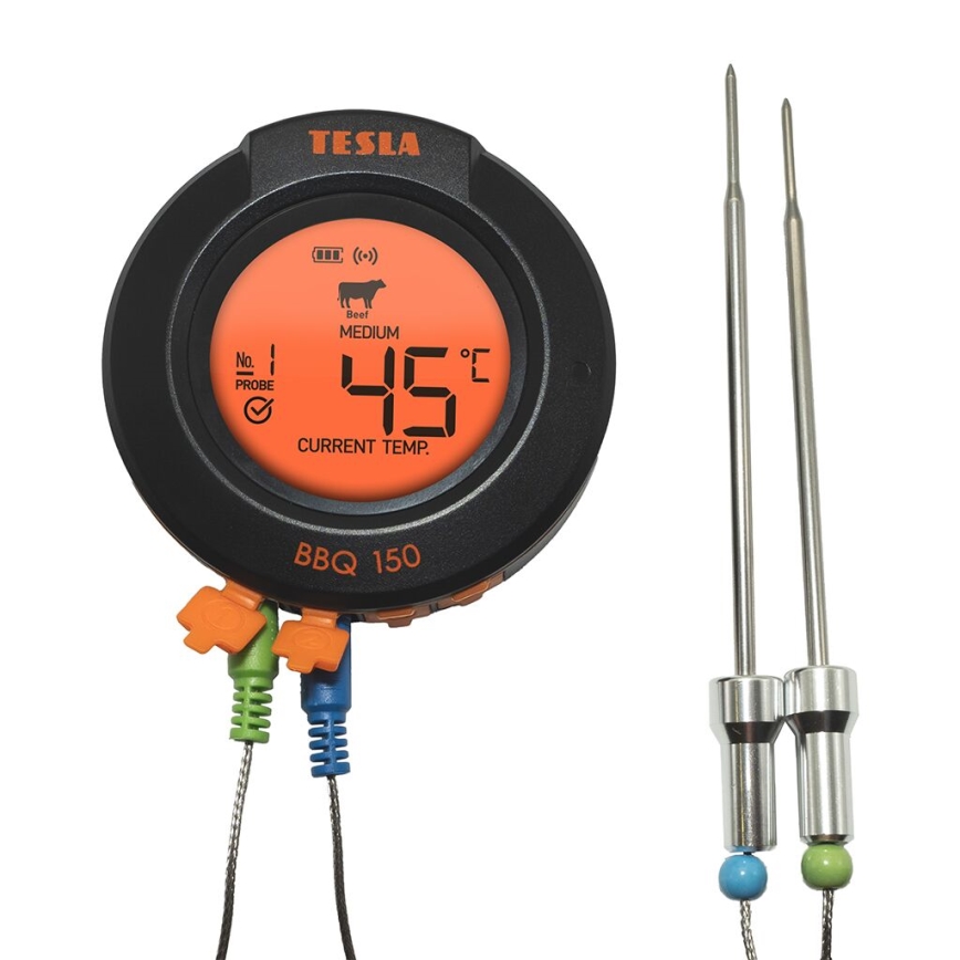 TESLA Electronics Cook - Digitális húshőmérő szondával 0-400 °C 2xAA IP65
