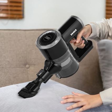 TESLA Electronics PureStar - Flexibilis vezeték nélküli pálcaporszívó 2in1 150W/2200 mAh fekete