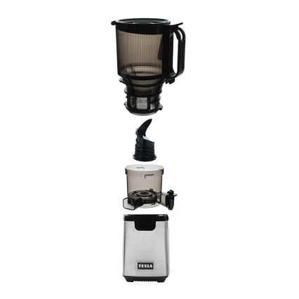 TESLA Electronics SlowJuicer Deluxe - Alacsony fordulatszámú facsaró 250W/230V rozsdamentes/fekete