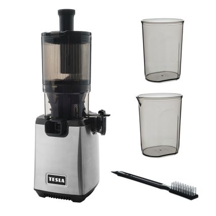 TESLA Electronics SlowJuicer Deluxe - Alacsony fordulatszámú facsaró 250W/230V rozsdamentes/fekete