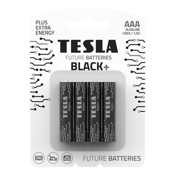 Tesla elemek - 4 db AAA alkáli elem BLACK+ 1,5V 1200 mAh
