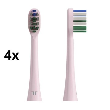 TESLA Smart - 4 db cserefej szett a TS400 szónikus fogkeféhez, rózsaszín