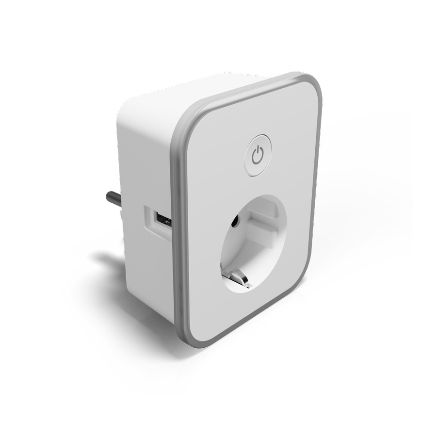 TESLA Smart - Intelligens aljzat 3690W/230V/16A 2xUSB/24W/5V Wi-Fi Tuya