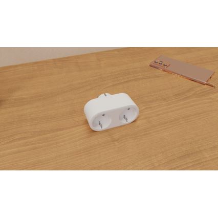 TESLA Smart - Intelligens kettős aljzat 3690W/230V/16A Wi-Fi Tuya