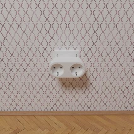 TESLA Smart - Intelligens kettős aljzat 3690W/230V/16A Wi-Fi Tuya