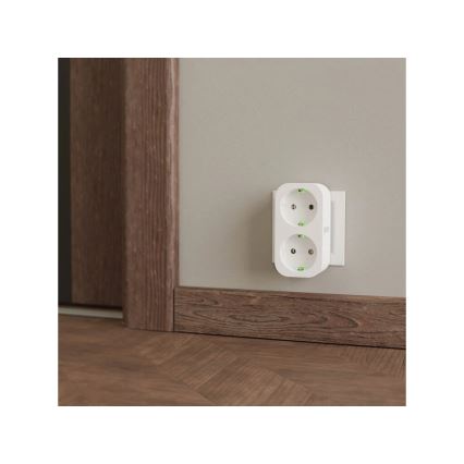 TESLA Smart - Okos elosztóaljzat 2x16A/230V F típus Wi-Fi Tuya