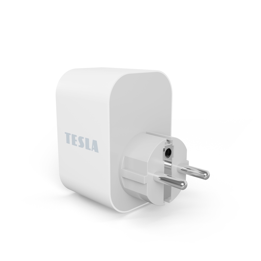 TESLA Smart - Okos konnektor 3680W/230V/16A Type F/E 2xUSB-A + 1xUSB-C Wi-Fi