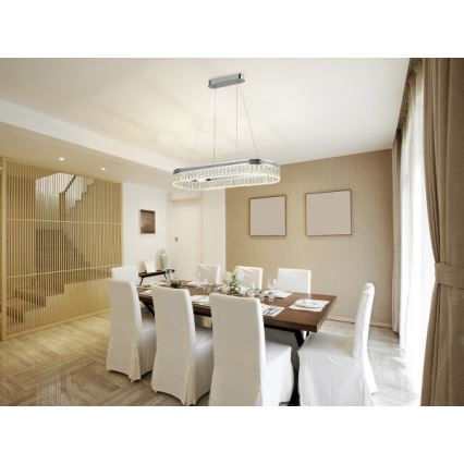 LED dimmelhető kristálycsillár kábelen THALIA LED/50W/230V 3000-6000K + távirányító