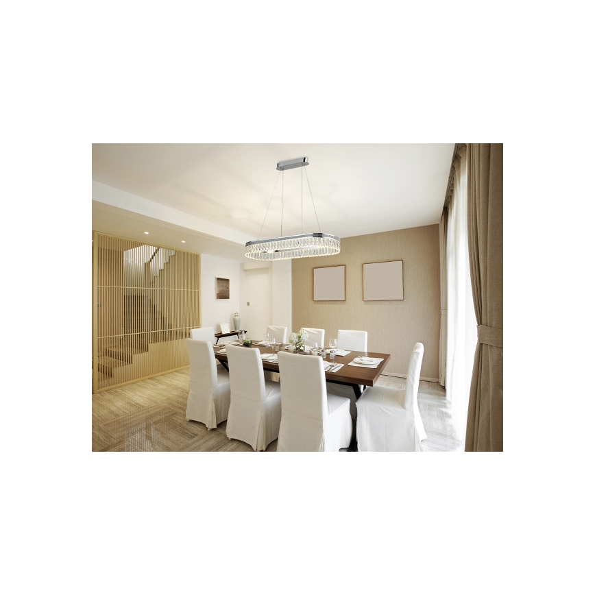 LED dimmelhető kristálycsillár kábelen THALIA LED/50W/230V 3000-6000K + távirányító