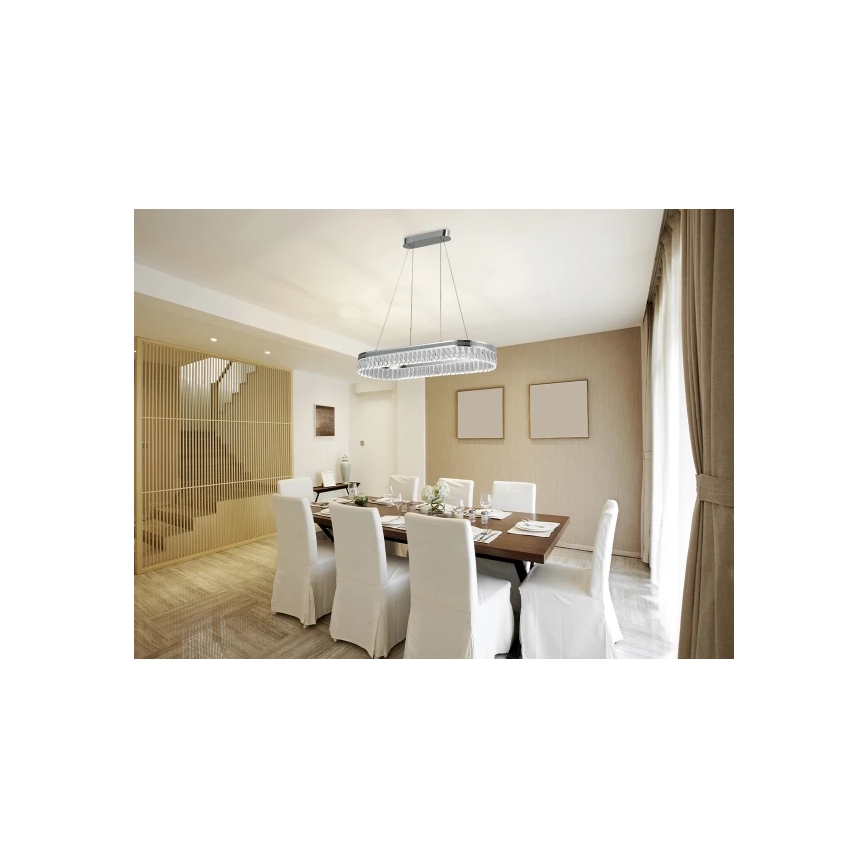LED dimmelhető kristálycsillár kábelen THALIA LED/50W/230V 3000-6000K + távirányító