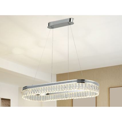 LED dimmelhető kristálycsillár kábelen THALIA LED/50W/230V 3000-6000K + távirányító