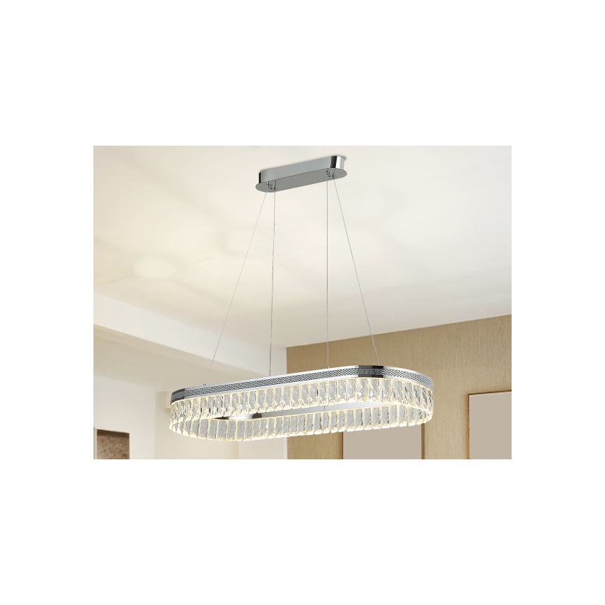 LED dimmelhető kristálycsillár kábelen THALIA LED/50W/230V 3000-6000K + távirányító