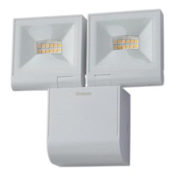 theben - 2× LED fali reflektor, 10W, 230V, fehér, IP55
