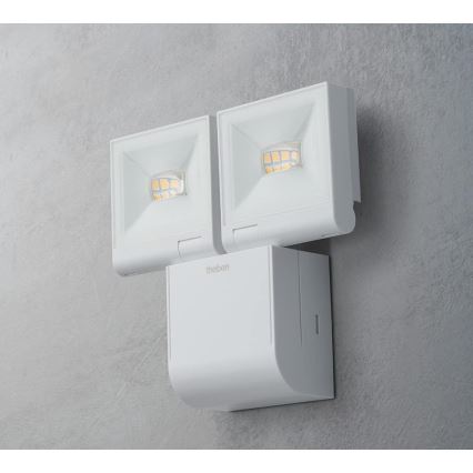 theben - 2× LED fali reflektor, 10W, 230V, fehér, IP55