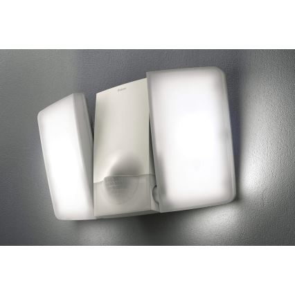 theben - LED fali reflektor érzékelővel 2xLED/10W/230V fehér IP55
