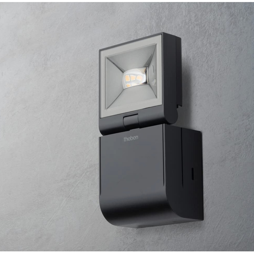 theben - LED fali reflektor LED/10W/230V fekete IP55
