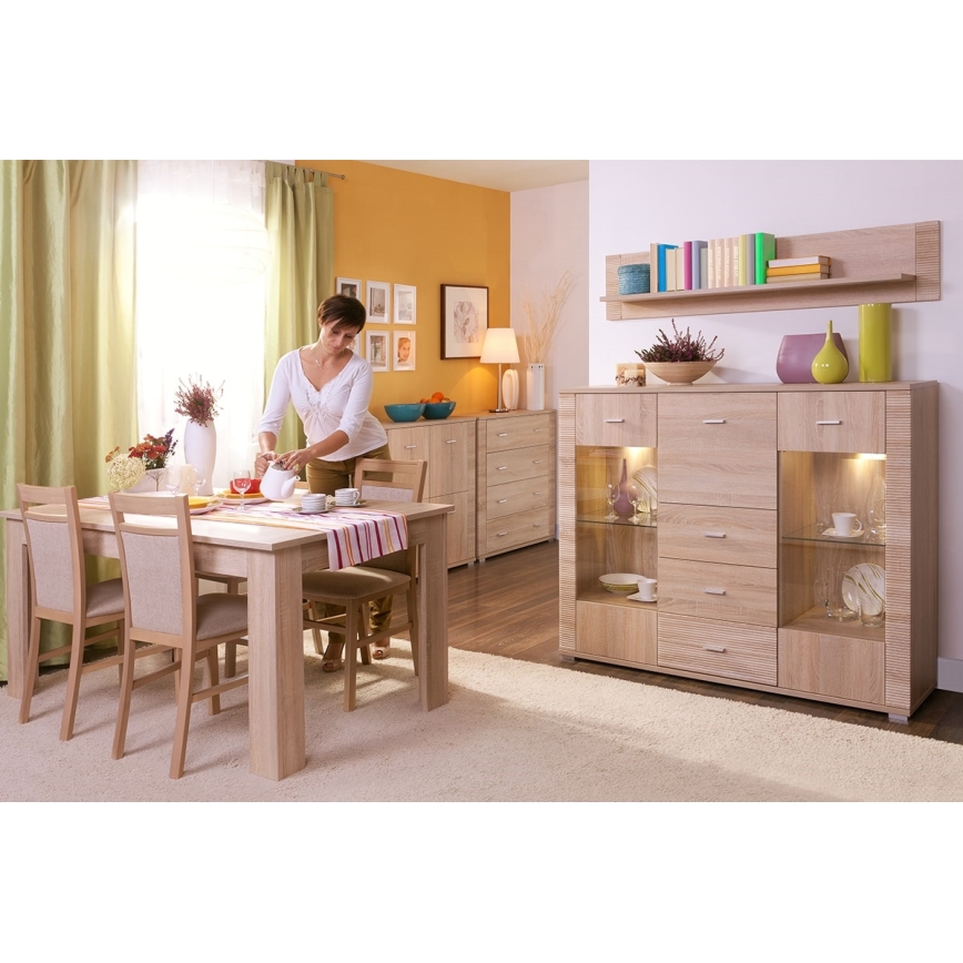 Komód THEMO 96x93 cm sonoma tölgy