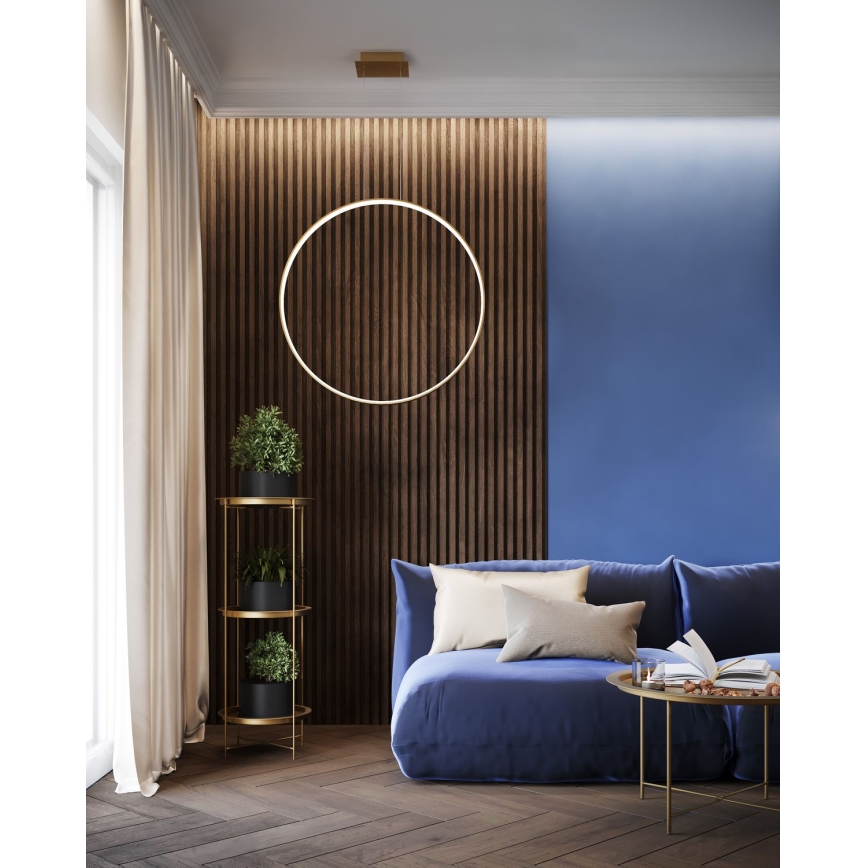 Thoro TH.175 - LED Csillár zsinóron RIO LED/50W/230V CRI 90 3000K átm. 78 cm arany