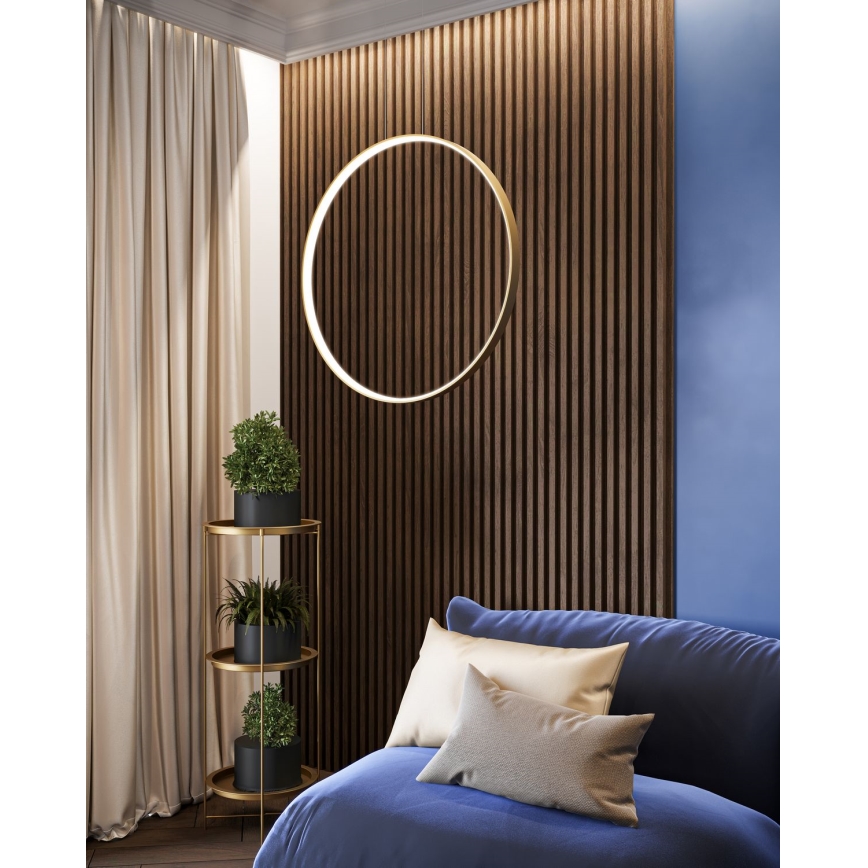 Thoro TH.175 - LED Csillár zsinóron RIO LED/50W/230V CRI 90 3000K átm. 78 cm arany