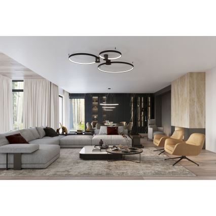 Thoro TH.212 - LED Csillár zsinóron RIO LED/80W/230V CRI 95 4000K fekete