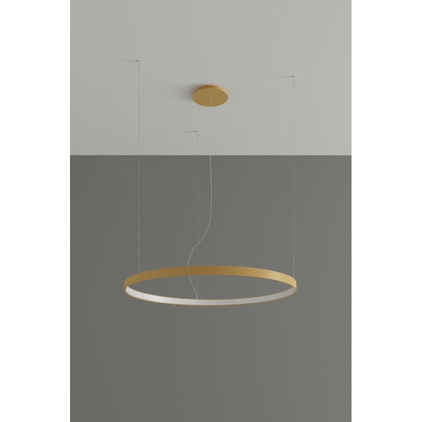 Thoro TH.217 - LED Csillár zsinóron RIO LED/30W/230V CRI 95 4000K átm. 55 cm arany