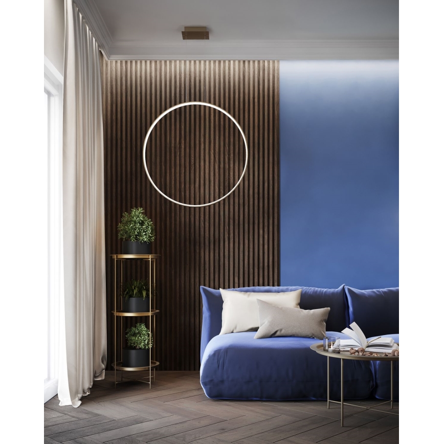 Thoro TH.221 - LED Csillár zsinóron RIO LED/30W/230V CRI 95 4000K átm. 55 cm arany