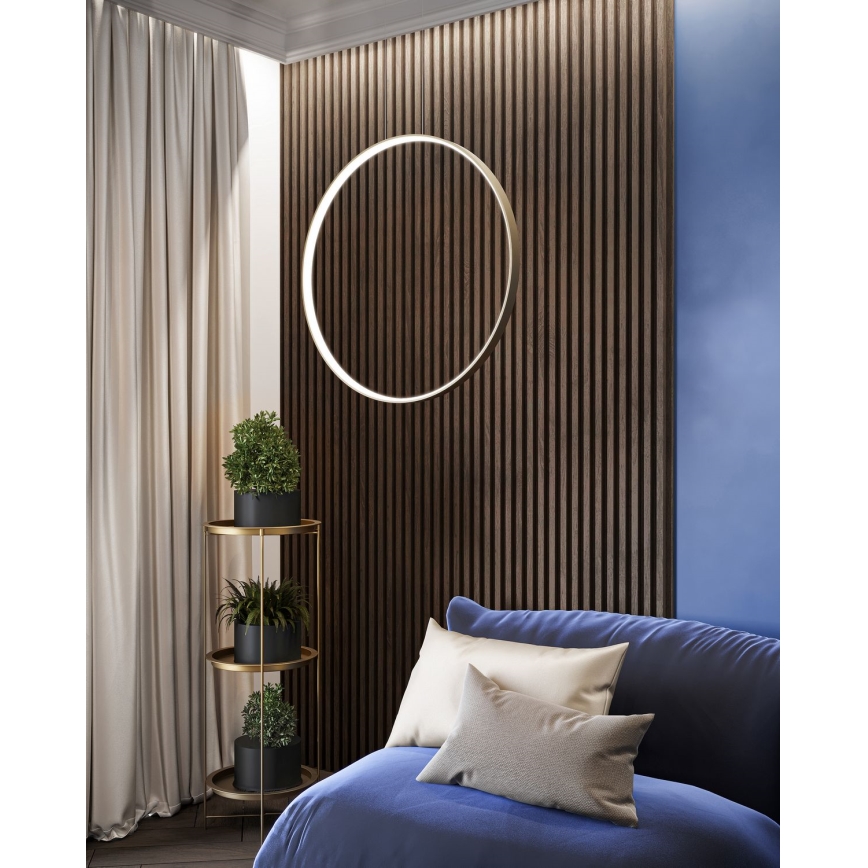 Thoro TH.221 - LED Csillár zsinóron RIO LED/30W/230V CRI 95 4000K átm. 55 cm arany