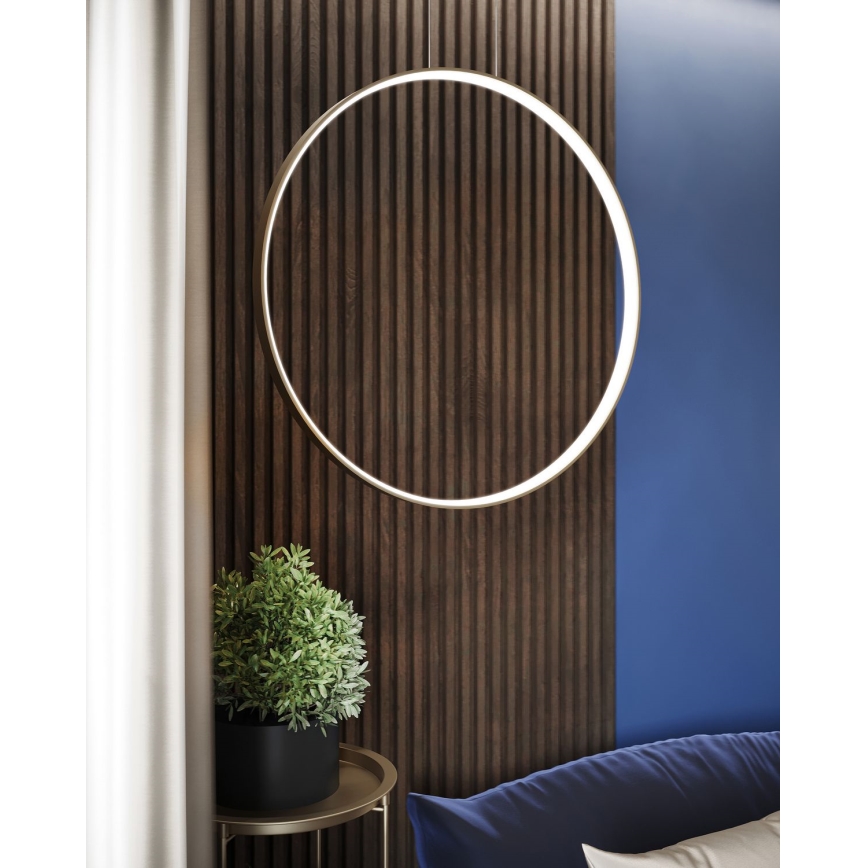 Thoro TH.221 - LED Csillár zsinóron RIO LED/30W/230V CRI 95 4000K átm. 55 cm arany