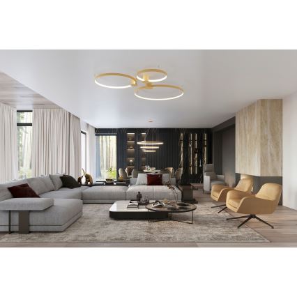 Thoro TH.223 - LED mennyezeti lámpa RIO LED/30W/230V CRI 98 4000K átm. 55 cm aranyszínű