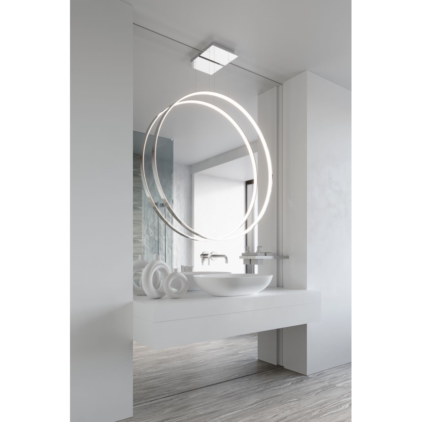 Thoro TH.249 - LED Csillár zsinóron RIO LED/50W/230V CRI 90 4000K átm. 78 cm fényezett króm